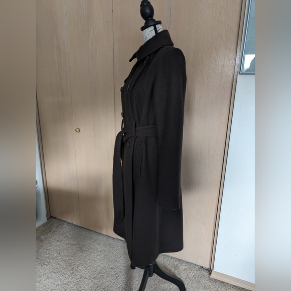 EUC Outer Edge Women's Double Breasted Wool Coat - Chocolate Brown, size S - Picture 2 of 13